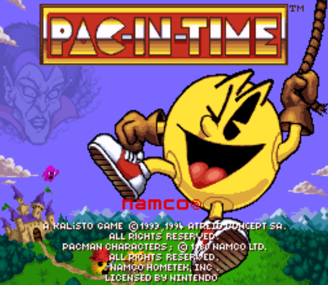 Pac-In-Time Title Screen